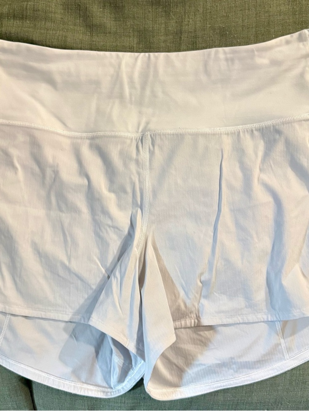 lululemon athletica White Athletic Shorts with Overlay Skirt Detail